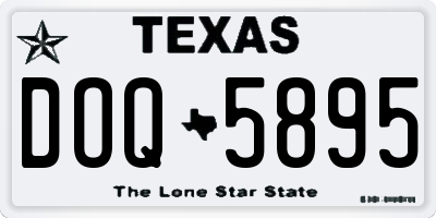 TX license plate DOQ5895