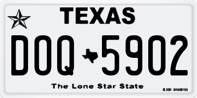 TX license plate DOQ5902
