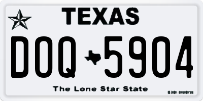 TX license plate DOQ5904