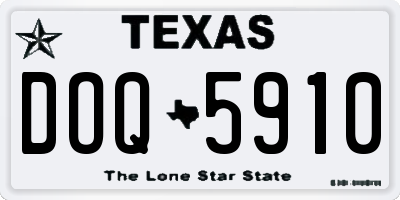 TX license plate DOQ5910