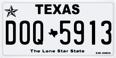 TX license plate DOQ5913