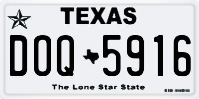 TX license plate DOQ5916