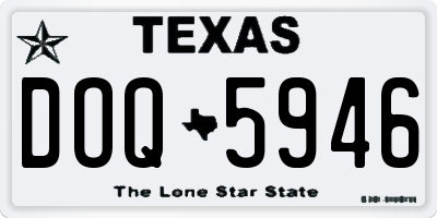 TX license plate DOQ5946