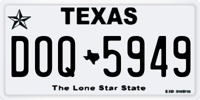 TX license plate DOQ5949