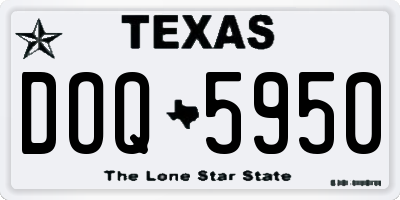 TX license plate DOQ5950