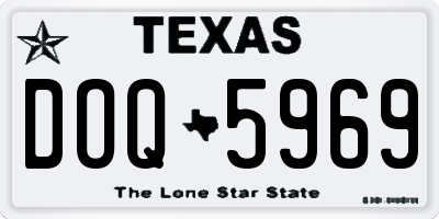 TX license plate DOQ5969
