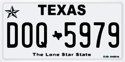 TX license plate DOQ5979
