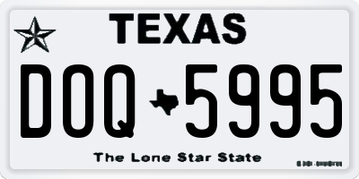 TX license plate DOQ5995