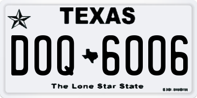 TX license plate DOQ6006
