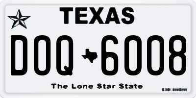 TX license plate DOQ6008