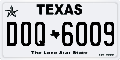 TX license plate DOQ6009