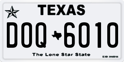 TX license plate DOQ6010