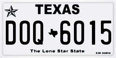 TX license plate DOQ6015