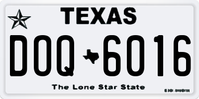 TX license plate DOQ6016