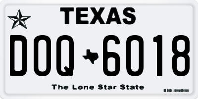 TX license plate DOQ6018