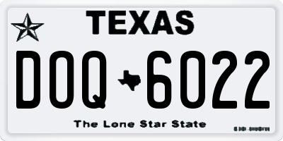 TX license plate DOQ6022