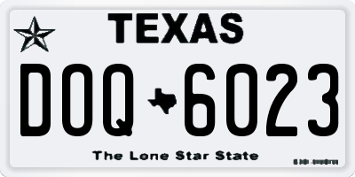 TX license plate DOQ6023