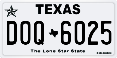 TX license plate DOQ6025