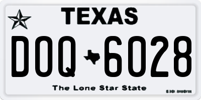 TX license plate DOQ6028