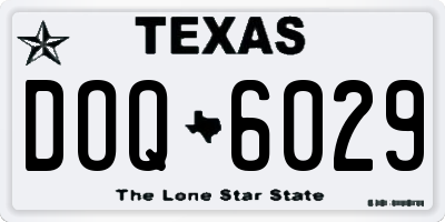 TX license plate DOQ6029