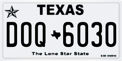 TX license plate DOQ6030