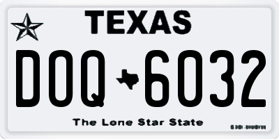 TX license plate DOQ6032