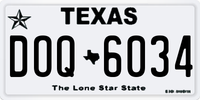 TX license plate DOQ6034