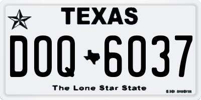 TX license plate DOQ6037