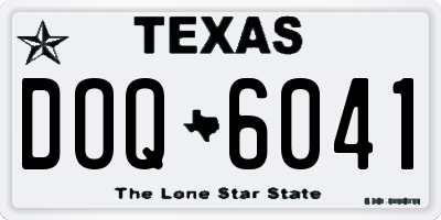 TX license plate DOQ6041