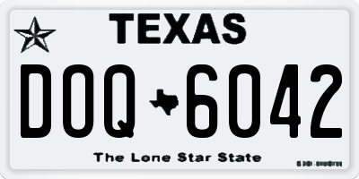 TX license plate DOQ6042