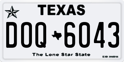 TX license plate DOQ6043