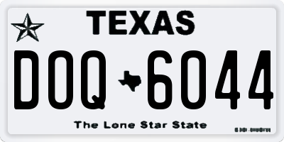 TX license plate DOQ6044