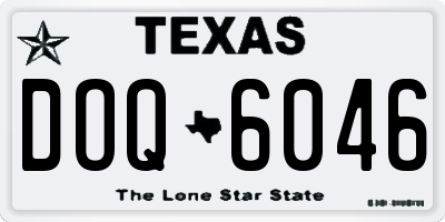TX license plate DOQ6046