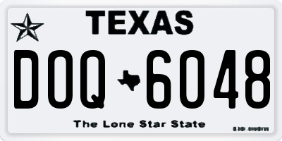 TX license plate DOQ6048