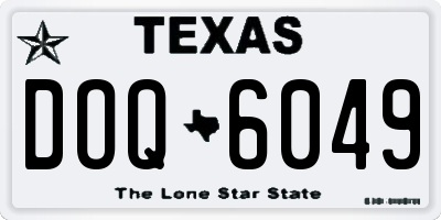 TX license plate DOQ6049