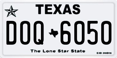 TX license plate DOQ6050