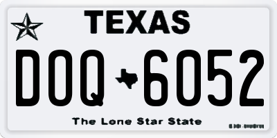 TX license plate DOQ6052