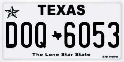 TX license plate DOQ6053