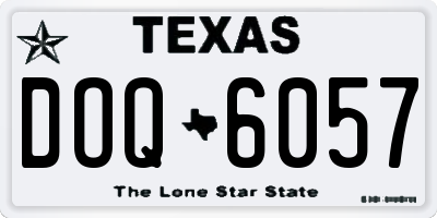 TX license plate DOQ6057