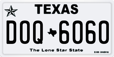 TX license plate DOQ6060