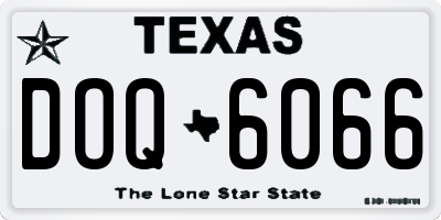 TX license plate DOQ6066