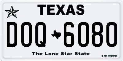 TX license plate DOQ6080