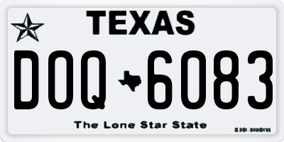 TX license plate DOQ6083