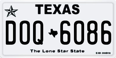 TX license plate DOQ6086