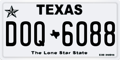 TX license plate DOQ6088