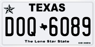 TX license plate DOQ6089