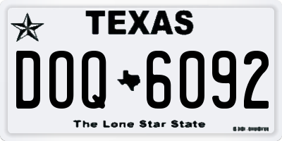 TX license plate DOQ6092
