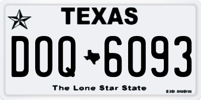 TX license plate DOQ6093