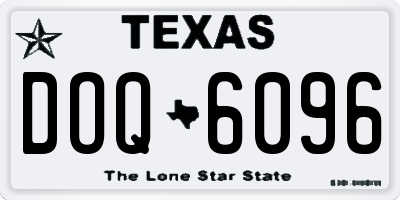 TX license plate DOQ6096