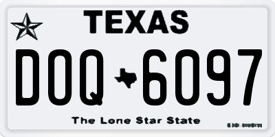 TX license plate DOQ6097
